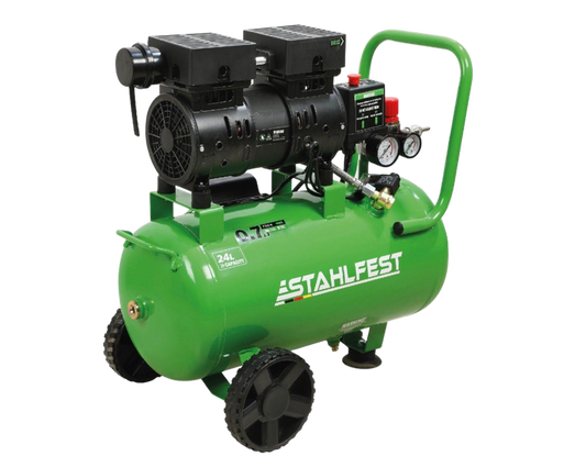Stahlfest geluidsarme compressor – 24 liter